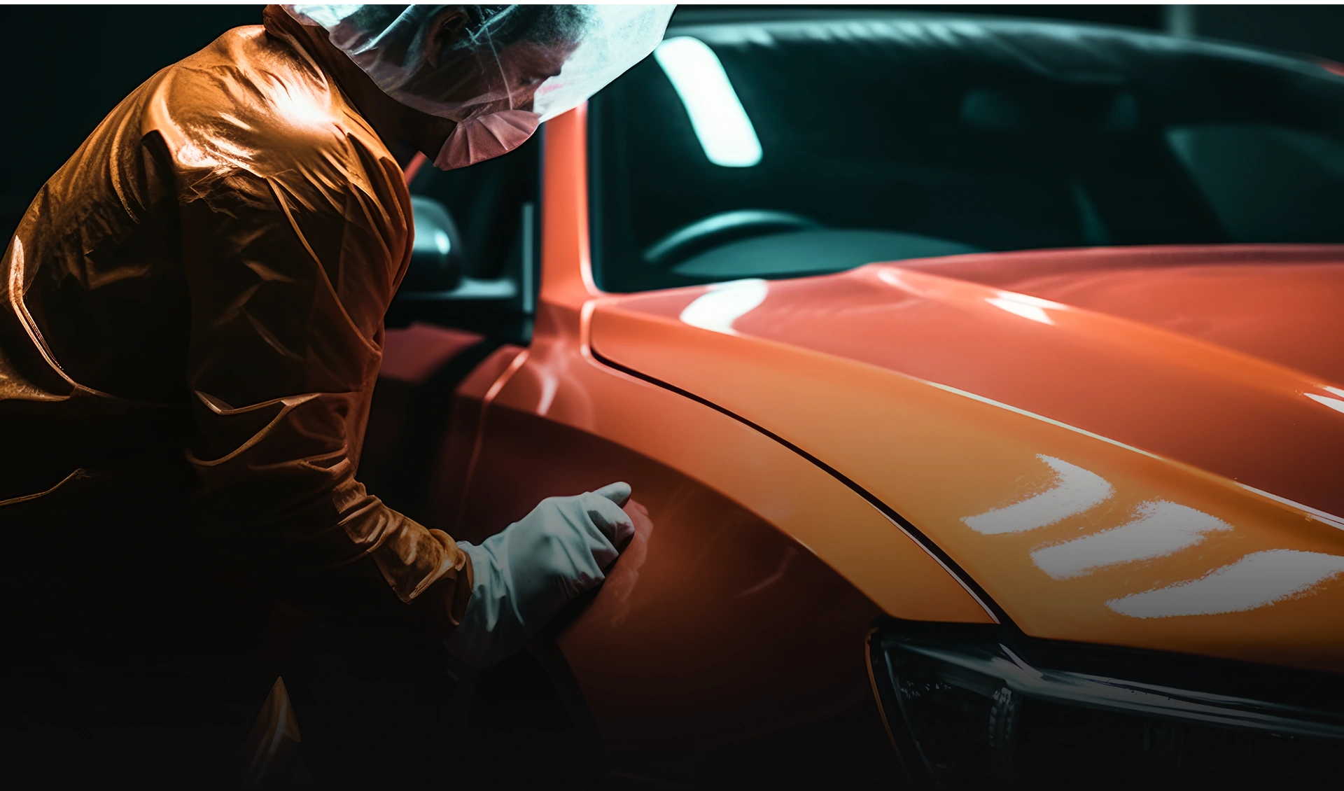 man-polishes-car-concept-manual-labor-craftsmanship-industry-generative-ai
